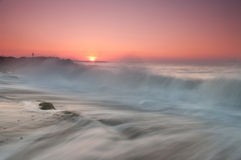 Black sea, Fineart, Landscape, Nature, Rocks, Sea, Seascape, Sky, Sunrise, Water The time and the waterphoto preview