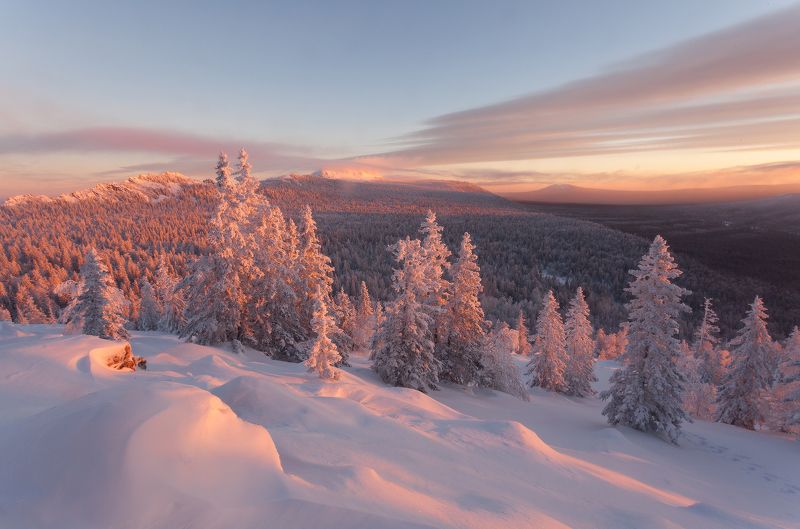 урал, зима, златоуст, таганай, рассвет, горы, t_berg Увидел рассвет - снимай от рассвета! фото превью