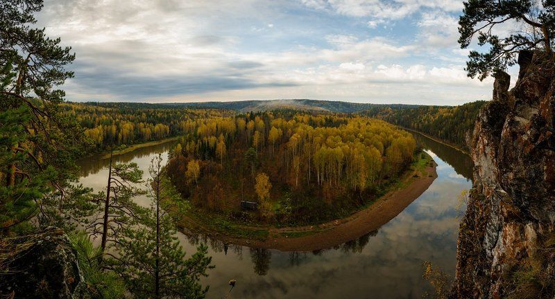 чусовая, омутной, пейзаж, панорама Поворотphoto preview