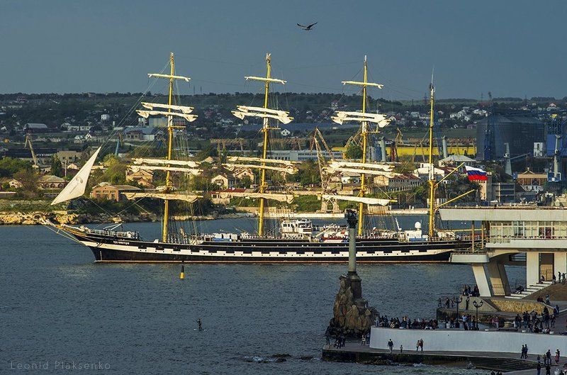 Корабль, Море Черное море, Парусник барк, Севастополь Крузенштернphoto preview