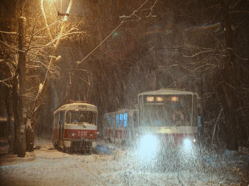 снегопад, зима Долгожданный снегphoto preview