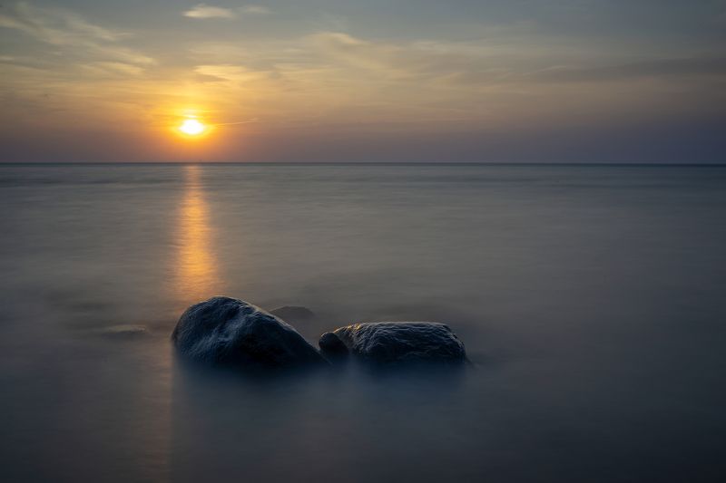 baltic sea,stones,sunset,evening The last rayphoto preview