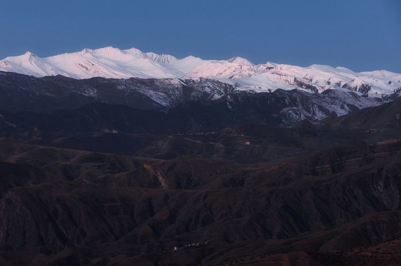 дагестан, горы, снег, рассвет, Снежные зубы Дагестанаphoto preview