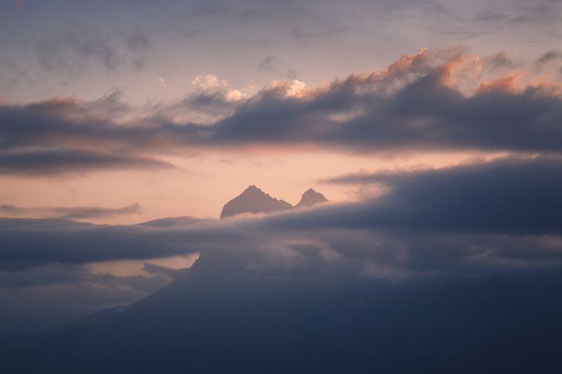 пейзаж, закат, горы, облака, цей лоам, кавказ, ингушетия Цей Лоамphoto preview