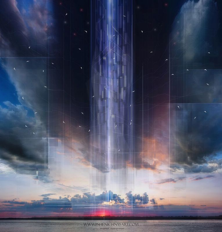 портал, вертикаль, концепция, фантазия, небо, закат Порталphoto preview