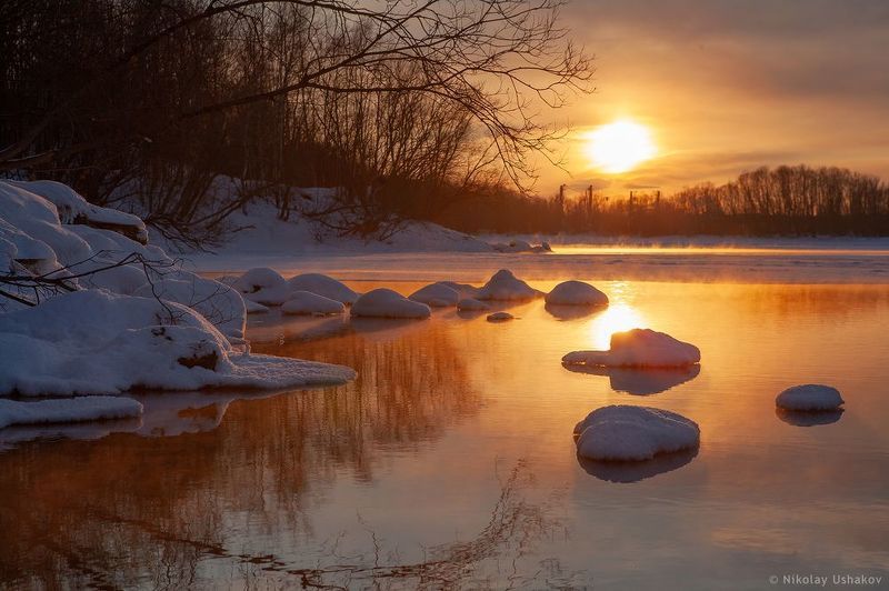 Камчатка, река, озеро, закат Закат на озереphoto preview