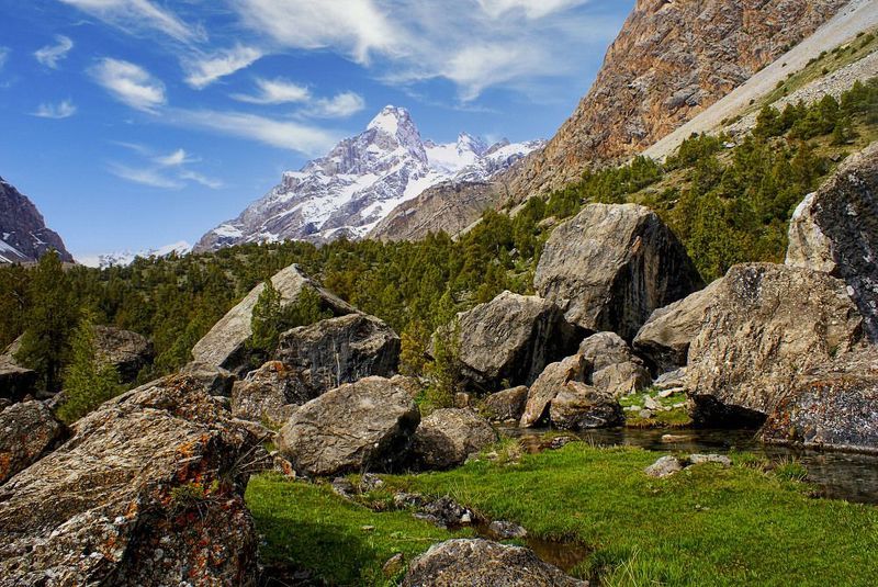 Сказочные места Таджикистана! Алаудины. Пик Адамташ (4579м.).Фанские горы.photo preview