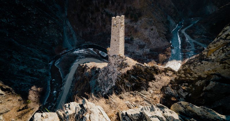 россия, чеченская республика, аргунское ущелье, цой-педе, чечня, сторожевая башня, Сторожевая башняphoto preview