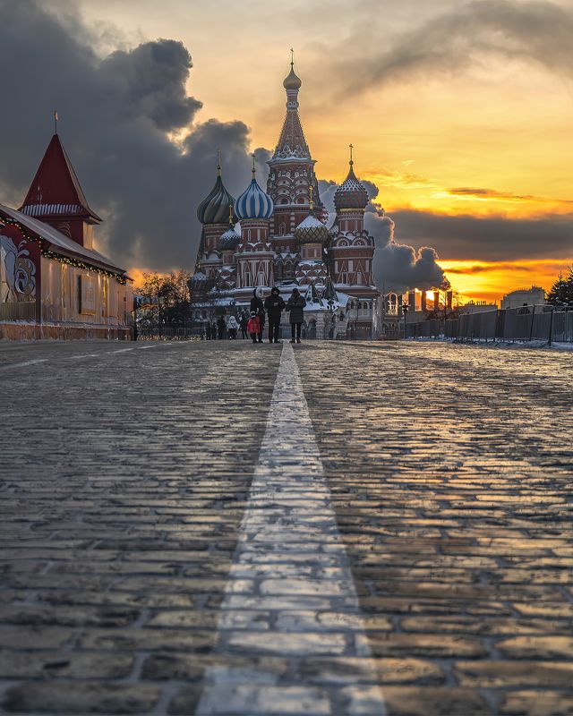 рассвет москва Рассвет на Красной площади фото превью