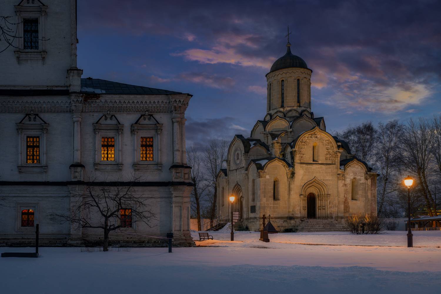 Андроников монастырь. Автор: Томислав Ракичевич россия, москва, монастырь, зима, храм, церковь, православие, вечер, андроников монастырь, Томислав Ракичевич