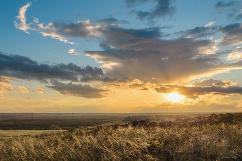 оренбургская область, природа, закат Вечерphoto preview