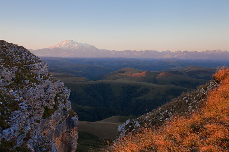 кавказ, эльбрус. Кавказ. Утро на перевале Гум-Баши.photo preview