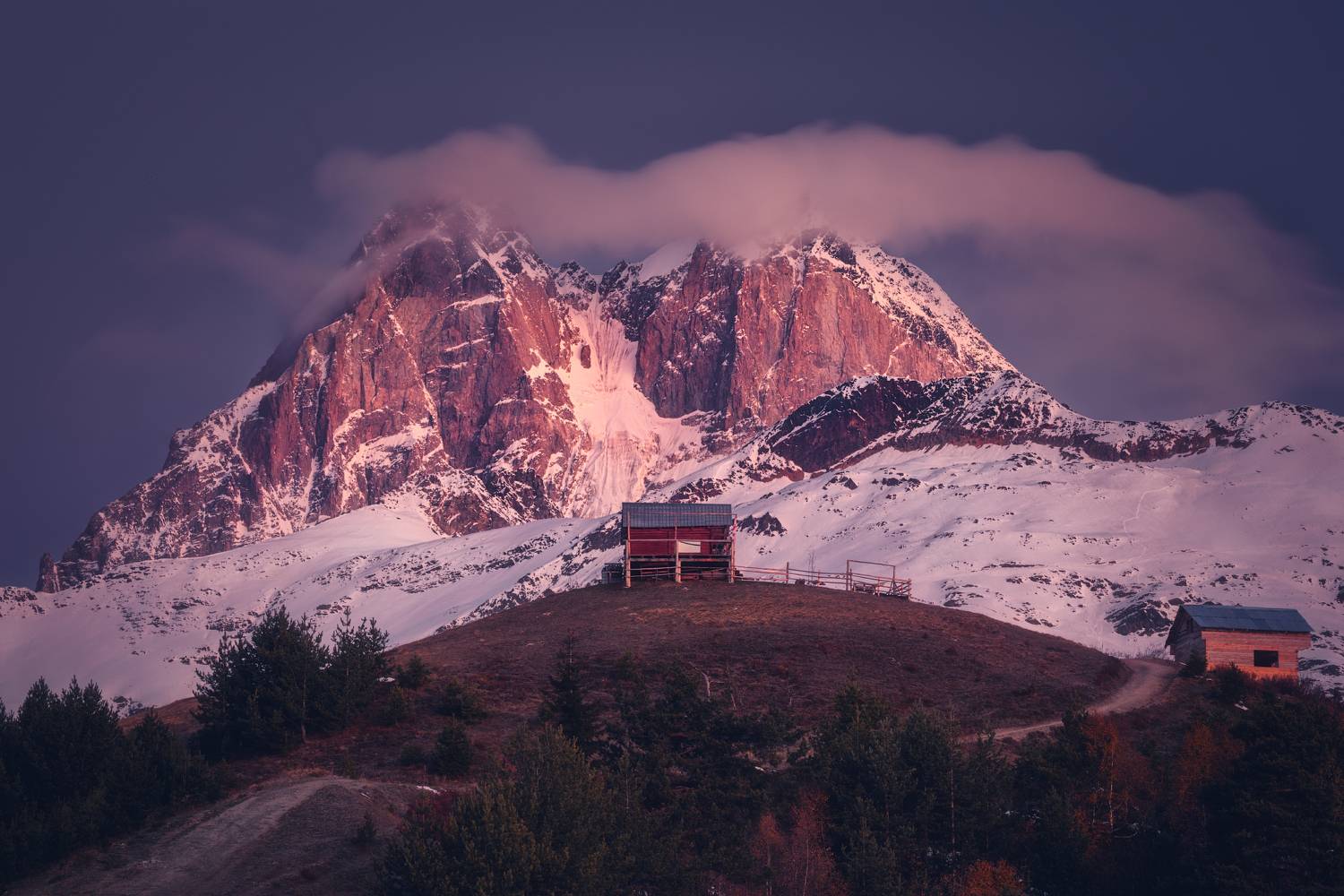 На заре. Автор: Шишкин Дмитрий грузия сванетия ушба georgia утро сакартвело, Шишкин Дмитрий