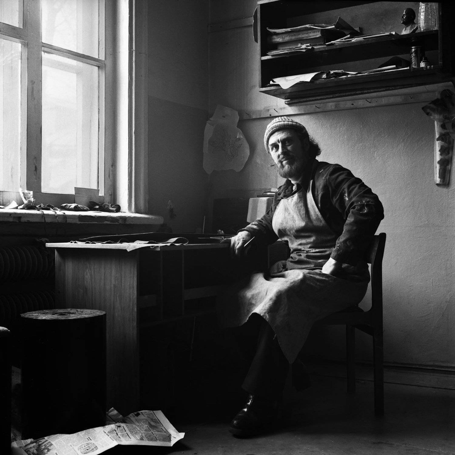 "Провинциальный мастер". Автор: Александр Резников Мастер., Портрет., Ч/б., Александр Резников