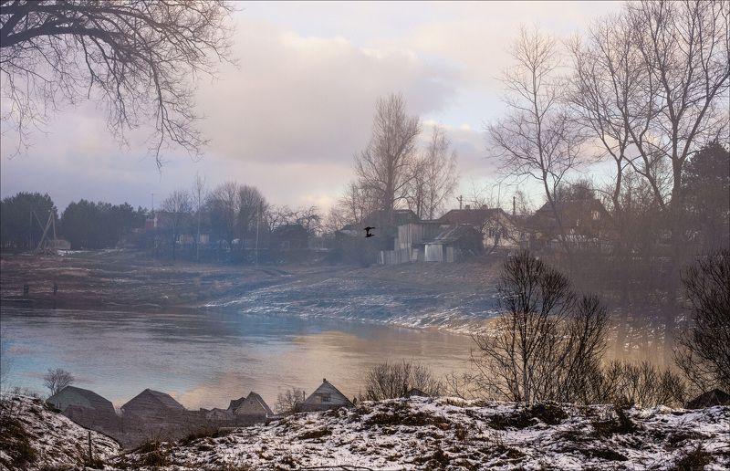 Весна, Мультиэкспозиция, Над рекой, Пейзаж, Ранняя весна головокружение от весныphoto preview