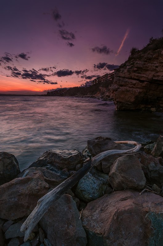 Bulgaria, Clouds, Elenite, Fineart, Golden hour, Landscape, Rocks, Sea, Seascape, Sky, Sun, Sunset, Water Sunset at the beachphoto preview