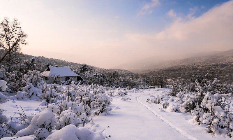 Зима, Мезмай, Природа, Снег, Темнолесская Непогода отступаетphoto preview