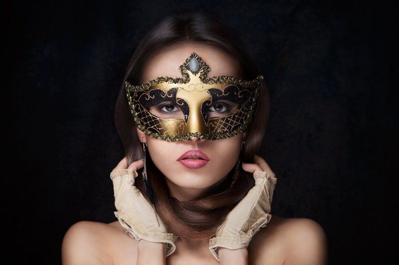 Женский портрет, Маска, Портрет, Портрет девушки Маскаphoto preview