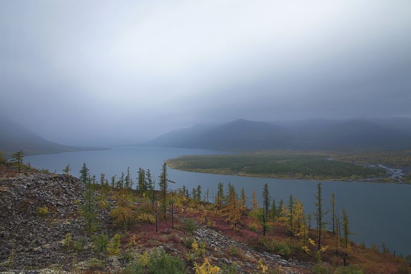 красноярский край, таймыр, плато путорана, озеро капчук, осень. Путораны. Озеро Капчук.photo preview
