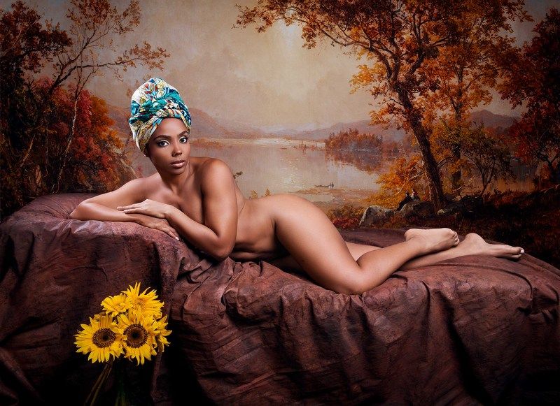 #nude #art #nudeartphotography, #artisticnude, #fineartnude, #nudeportrait, #bodyart, #nudephotography, #nudemodel, #blackandwhitenude, #sensualart, #nudeartistic, #cuba Woman with sunflowersphoto preview