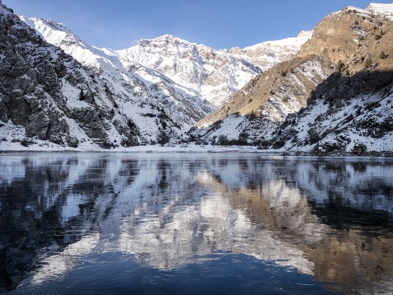 Узбекистан пейзаж Ледяное зеркало photo preview