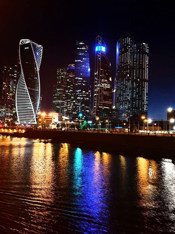 Moscow City Moscow City Night Viewphoto preview