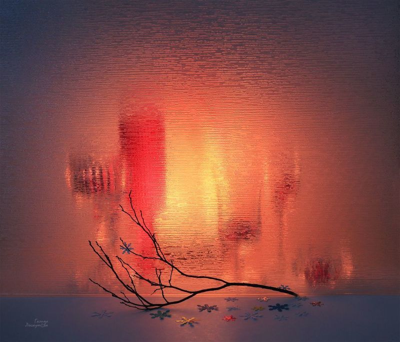 новый год, фужеры, бокалы, снежинки, ветка С наступающим Новым годом!photo preview