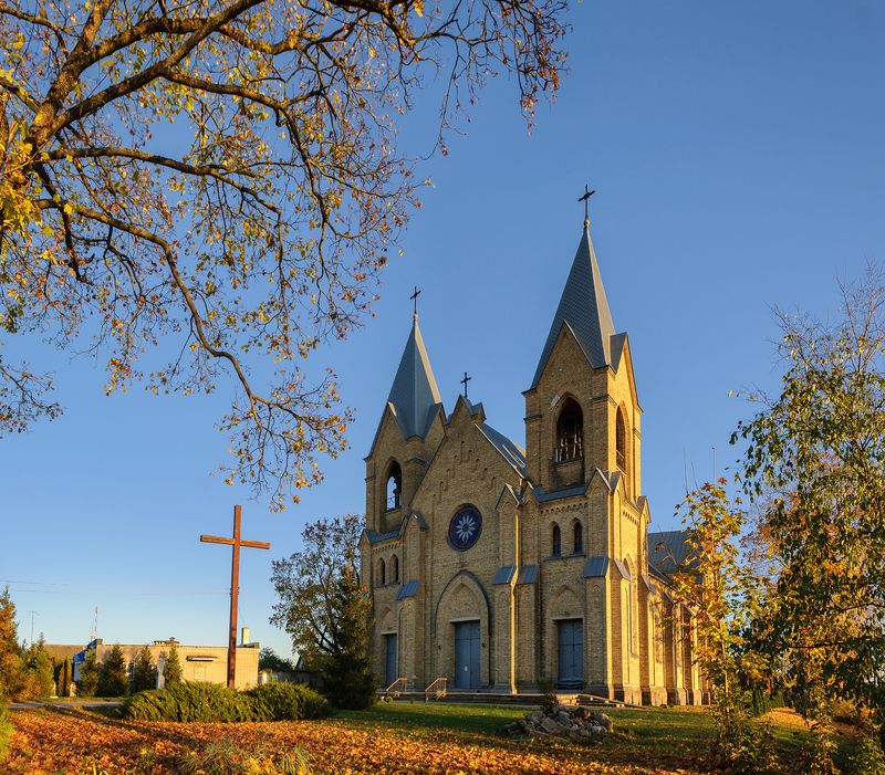 осень, вечер, раков, беларусь Вечерний Раков фото превью