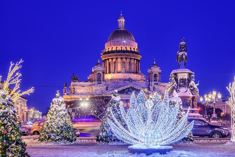 санкт-петербург, исаакиевский собор, новый год Новогодний Исаакиевский соборphoto preview