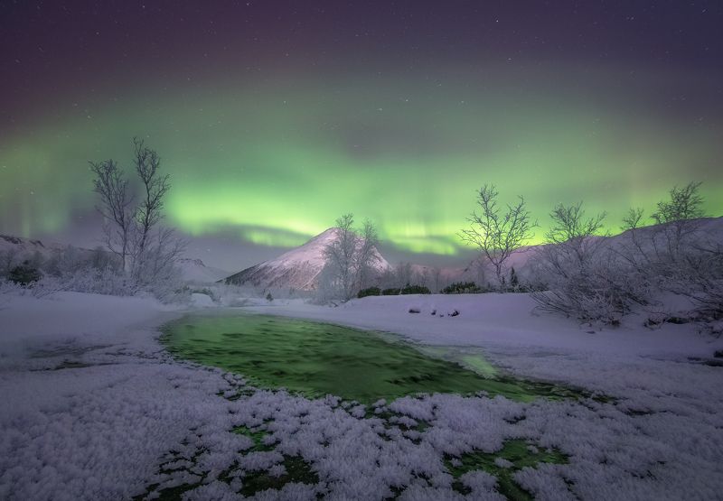 Полярная ночь и свет Авроры.photo preview