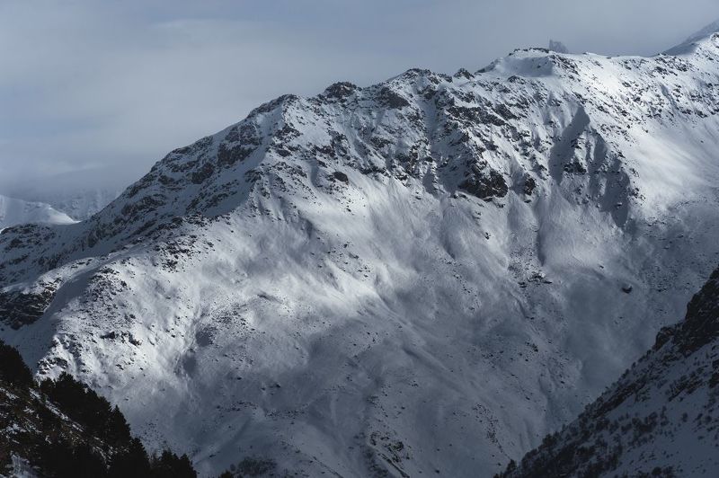зима, горы, снег, кавказ, приэльбрусь, кавказские горы, зимний пейзаж Рельеф зимних склоновphoto preview