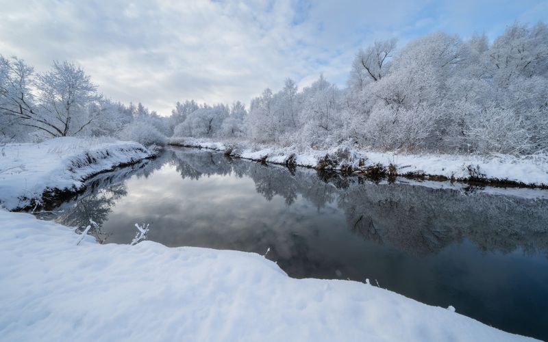 Москва, Сходненский ковш, Тушинская чаша, река Сходня В Москве тоже красиво зимой! фото превью
