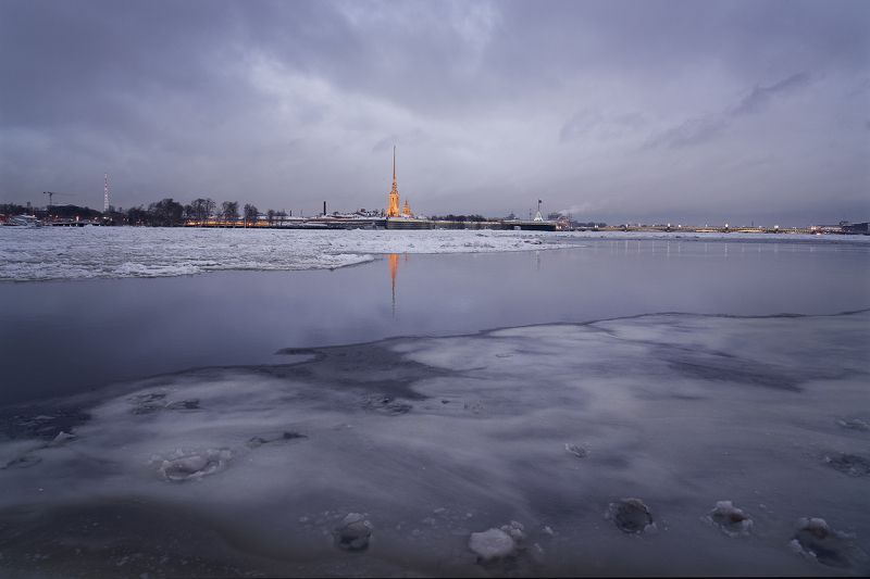 Сумерки…, зима…, Нева…photo preview