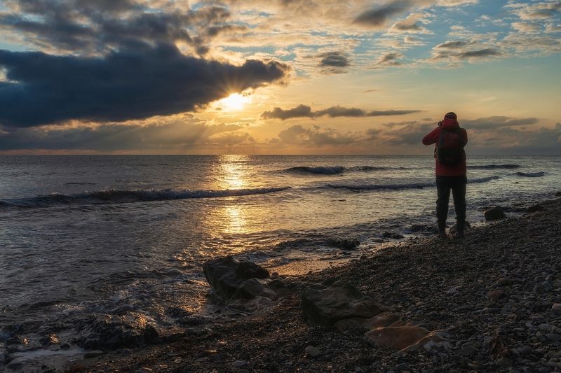 море закат облака солнце туапсе Стрелок морских закатовphoto preview
