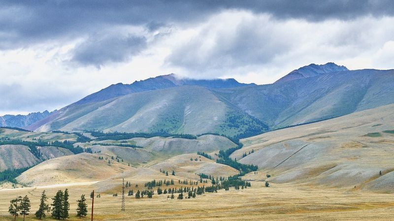 пейзаж, облака, горы, Горный Алтай  Пасмурно photo preview