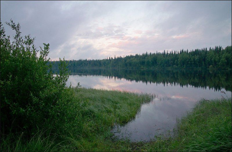 Тихий вечер на реке Кемьphoto preview
