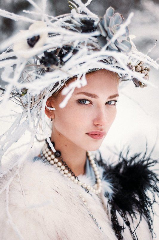 Белое, Зима, Портрет девушки ***photo preview