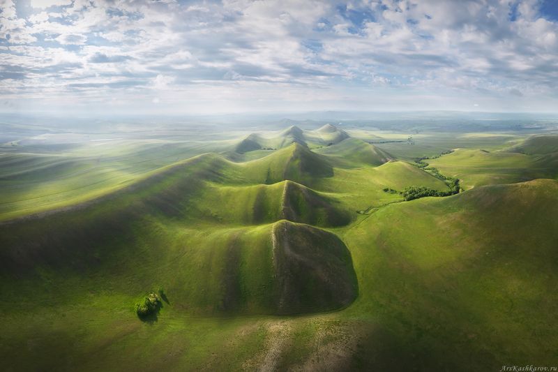 долгие горы, оренбуржье, степь, природа оренбургской области, южный урал, зеленые холмы, степной пейзаж \