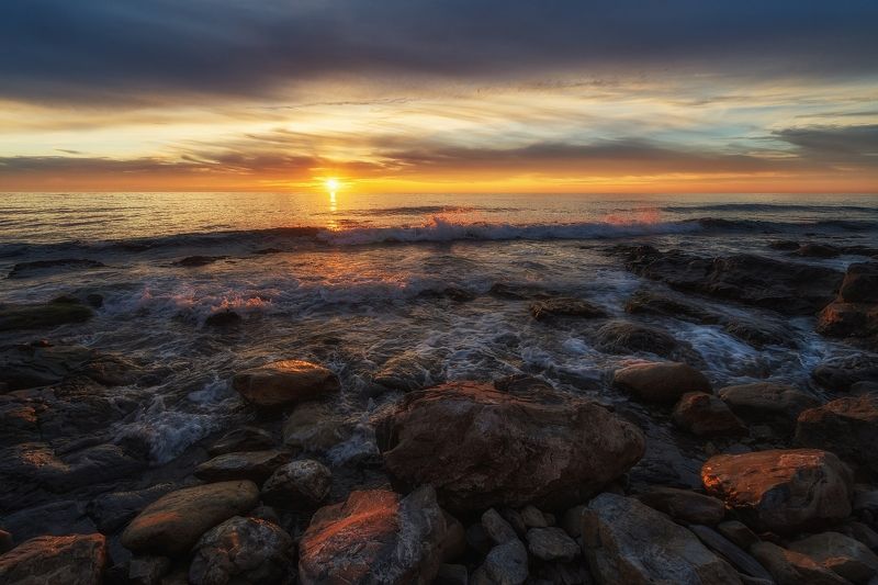 море  закат  кадош  туапсе Январский закатphoto preview