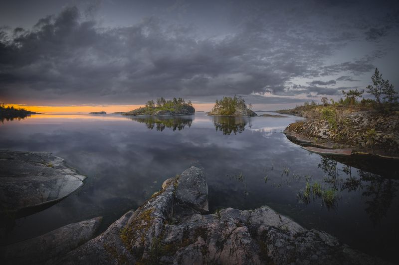 ладожские шхеры, пейзаж, восход Перед рассветомphoto preview
