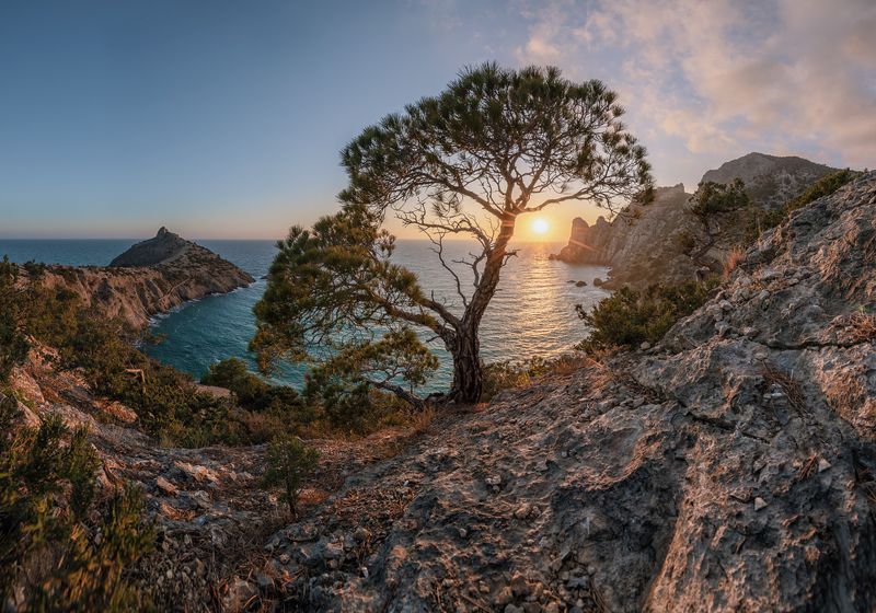 крым, нрвый свет, закат, январь Райские закатыphoto preview