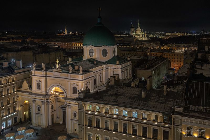 городской пейзаж, архитектура, соборы, архитектура Санкт-Петербурга Ночной Санкт-Петербургphoto preview