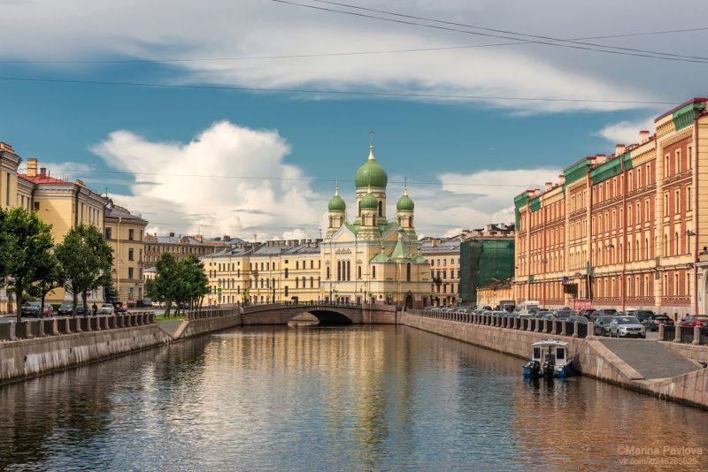 город, архитектура, санкт-петербург,  свято-исидоровская церковь, канал грибоедова, могилёвский мост Летний канал Грибоедова. Свято - Исидоровская церковьphoto preview