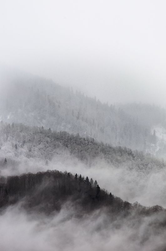 зима, снегопад, горы, зимний пейзаж ***photo preview