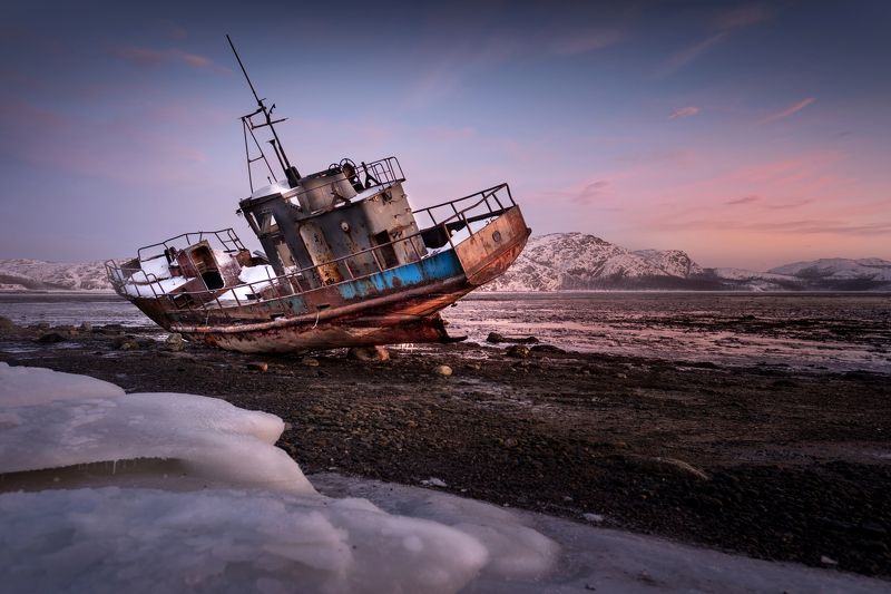 кольский полуостров, кольский, рыбачий, корабль, нд, русский север, зима на кольском нд, север, зима на кольском, покинутые миры В ледяном пленуphoto preview