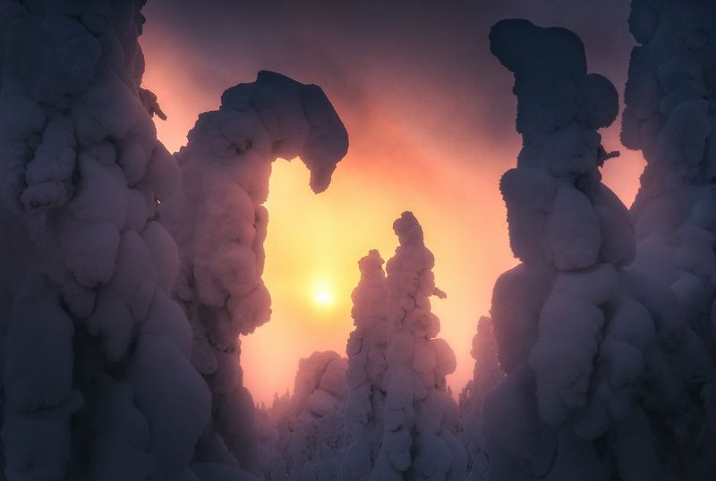 таганай, уральские горы, зимний пейзаж, откликной гребень Рождественское утроphoto preview