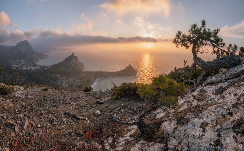 крым, новый свет, караул оба, рассвет, январь Райские рассветыphoto preview