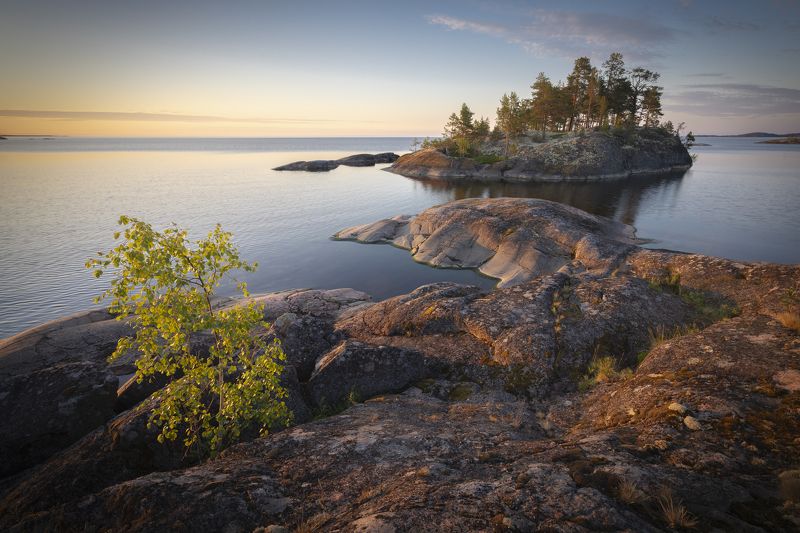 ладожские шхеры, пейзаж, восход ***photo preview