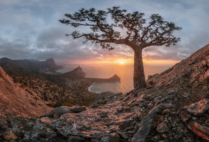 крым, новый свет, караул оба, рассвет, январь Райские рассветыphoto preview