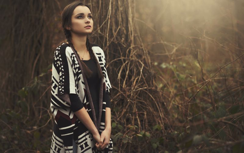 boho, portrait beauty, girl, forest Kasiaphoto preview